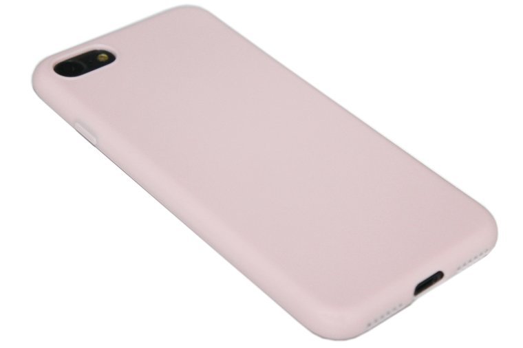 Lichtroze siliconen hoesje iPhone 8 7 Plus - Origineletelefoonhoesjes.nl