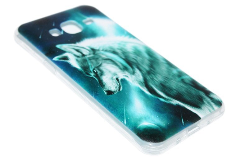 Wolf hoesje siliconen Samsung Galaxy J3 (2015) / J3 - Origineletelefoonhoesjes.nl