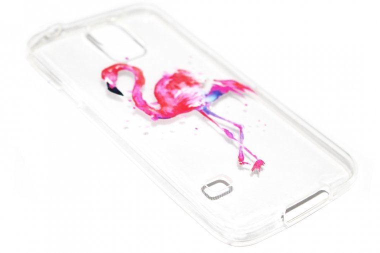 Is aan het huilen Hick handicap Flamingo hoesje siliconen Samsung Galaxy S5 (Plus) / Neo -  Origineletelefoonhoesjes.nl