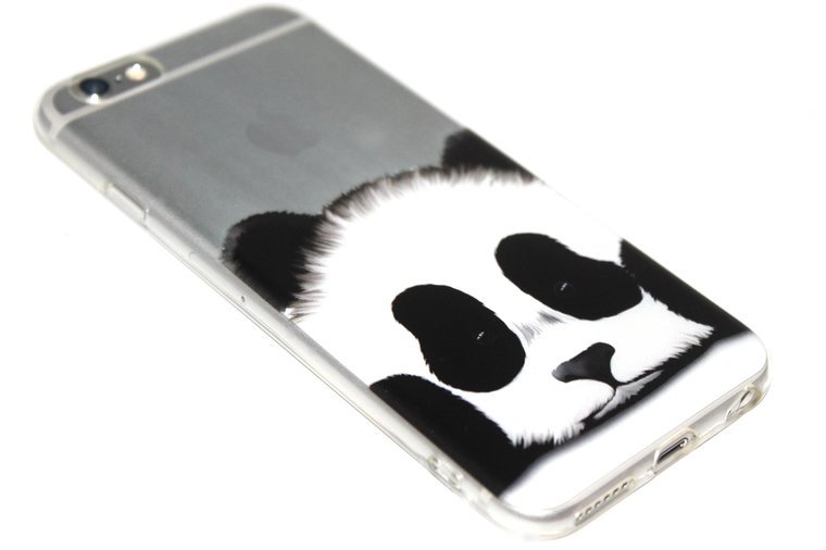 Grootste cilinder kast Panda hoesje iPhone 6 (S) Plus - Origineletelefoonhoesjes.nl