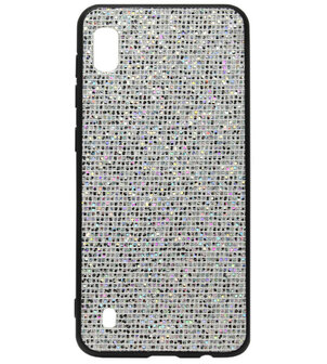 ADEL Siliconen Back Cover Softcase Hoesje voor Samsung Galaxy A10/ M10 - Bling Bling Zilver