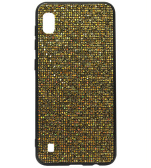 ADEL Siliconen Back Cover Softcase Hoesje voor Samsung Galaxy A10/ M10 - Bling Bling Goud
