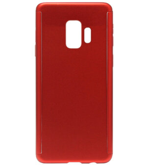 ADEL Kunststof Back Cover Hardcase Hoesje met Screenprotector voor Samsung Galaxy S9 - Rood