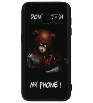 ADEL Siliconen Back Cover Softcase Hoesje voor Samsung Galaxy S6 Edge - Don&#039;t Touch My Phone Beer