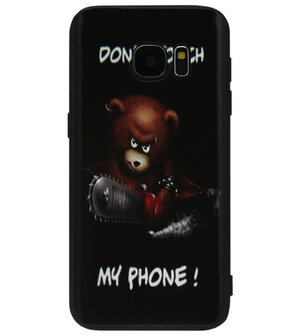 ADEL Siliconen Back Cover Softcase Hoesje voor Samsung Galaxy S7 Edge - Don&#039;t Touch My Phone Beer