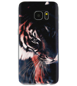 majoor reservoir warmte ADEL Siliconen Back Cover Softcase Hoesje voor Samsung Galaxy S6 Edge -  Tijger - Origineletelefoonhoesjes.nl