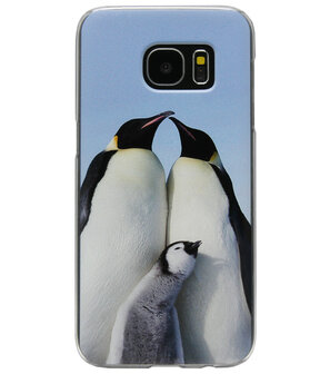 ADEL Kunststof Back Cover Hardcase Hoesje voor Samsung Galaxy S7 Edge - Pinguin