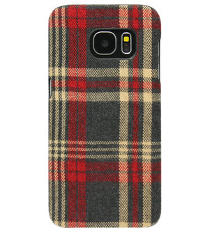 ADEL Kunststof Back Cover Hardcase Hoesje voor Samsung Galaxy S6 - Stoffen Design Traditioneel