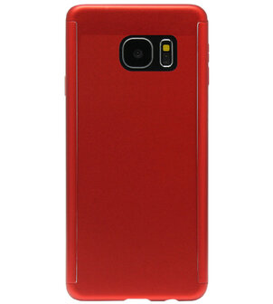 ADEL Kunststof Back Cover Hoesje met Screenprotector voor Samsung Galaxy S6 Edge - Rood
