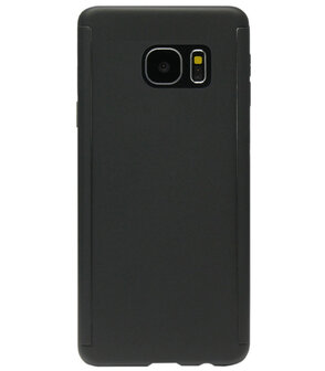 ADEL Kunststof Back Cover Hoesje met Screenprotector voor Samsung Galaxy S6 Edge - Zwart