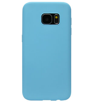 ADEL Siliconen Back Cover Softcase Hoesje voor Samsung Galaxy S6 Edge - Blauw