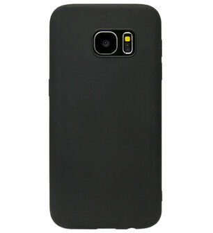 ADEL Siliconen Back Cover Softcase Hoesje voor Samsung Galaxy S6 Edge - Zwart
