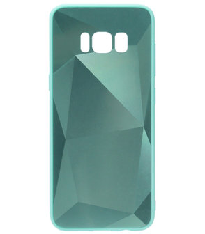ADEL Siliconen Back Cover Softcase Hoesje voor Samsung Galaxy S8 Plus - Spiegel Diamanten Groen