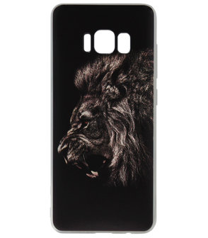 ADEL Siliconen Back Cover Softcase Hoesje voor Samsung Galaxy S8 Plus - Leeuw Zwart