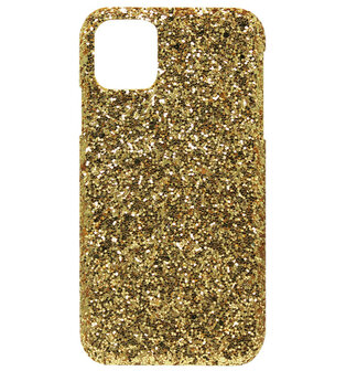 ADEL Kunststof Back Cover Hardcase hoesje voor iPhone 11 - Bling Bling Goud