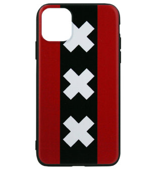 ADEL Siliconen Back Cover Softcase hoesje voor iPhone 11 - Andreaskruisen Amsterdam