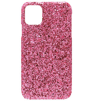 ADEL Kunststof Back Cover Hardcase hoesje voor iPhone 11 - Bling Bling Roze