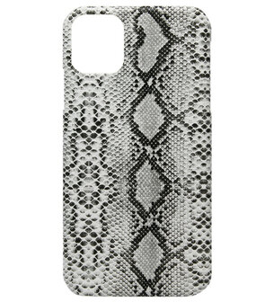 ADEL Kunststof Back Cover Hardcase hoesje voor iPhone 11 - Slangen Wit