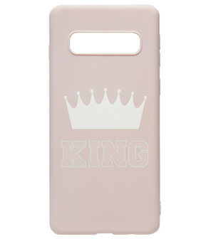 ADEL Siliconen Back Cover Softcase Hoesje voor Samsung Galaxy S10e - King Roze
