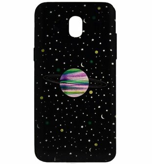 ADEL Siliconen Back Cover Softcase Hoesje voor Samsung Galaxy J3 (2017) - Heelal Universum