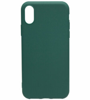 ADEL Siliconen Back Cover Hoesje voor iPhone XS Max - Groen