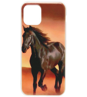 ADEL Siliconen Back Cover hoesje voor iPhone 11 Pro Max - Paard