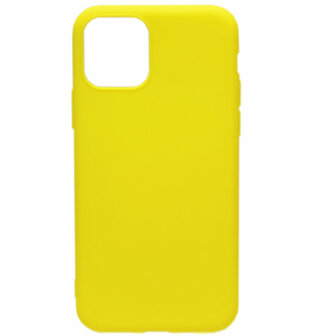 ADEL Siliconen Back Cover hoesje voor iPhone 11 Pro Max - Geel