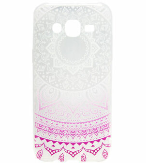 ADEL Siliconen Back Cover Hoesje voor Samsung Galaxy J5 (2015) - Mandala Bloem