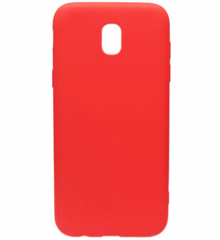 ADEL Siliconen Back Cover Softcase Hoesje voor Samsung Galaxy J7 (2017) - Rood