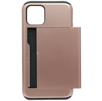 ADEL Kunststof Back Cover Hardcase hoesje voor iPhone 11 Pro - Pasjeshouder Bruin