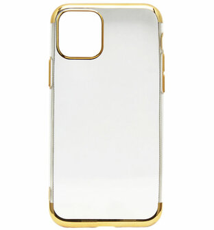 ADEL Siliconen Back Cover Softcase hoesje voor iPhone 11 Pro - Bling Bling Goud
