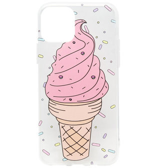 ADEL Siliconen Back Cover Softcase hoesje voor iPhone 11 - Ijsje