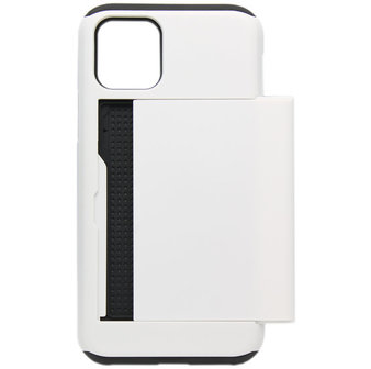 ADEL Kunststof Back Cover Hardcase hoesje voor iPhone 11 - Pasjeshouder Wit