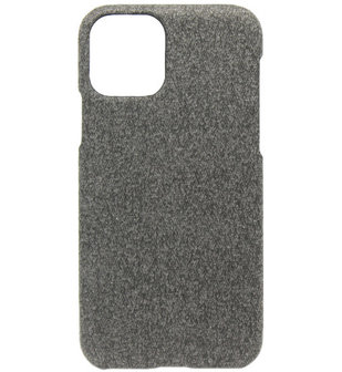 ADEL Kunststof Back Cover Hardcase hoesje voor iPhone 11 - Stoffen Design Donkergrijs