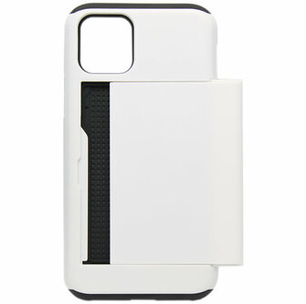 ADEL Kunststof Back Cover Hardcase hoesje voor iPhone 11 Pro Max - Pasjeshouder Wit