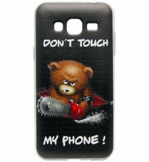 ADEL Siliconen Back Cover Softcase hoesje voor Samsung Galaxy J3 (2015)/ J3 (2016) - Don&#039;t Touch My Phone Beer