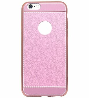 ADEL Kunstleren Back Cover Hoesje voor iPhone 6/6S - Roze