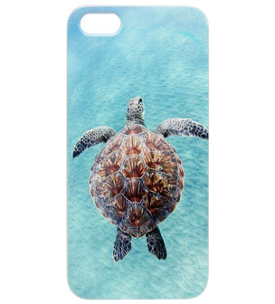 ADEL Siliconen Back Cover Softcase Hoesje voor iPhone 5C - Schildpad