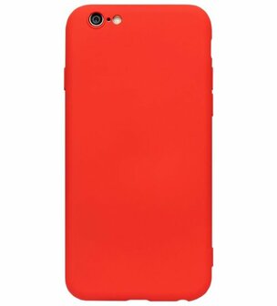 ADEL Premium Siliconen Back Cover Softcase Hoesje voor iPhone 6(S) Plus - Rood