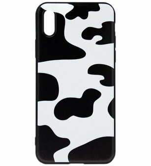 ADEL Siliconen Back Cover Softcase Hoesje voor iPhone XR - Koeienhuid