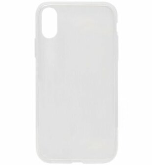 ADEL Siliconen Back Cover Softcase Hoesje voor iPhone XS/X - Doorzichtig Transparant