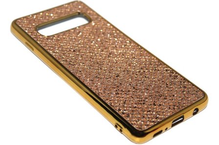 Bling bling hoesje goud Samsung Galaxy S10 Plus