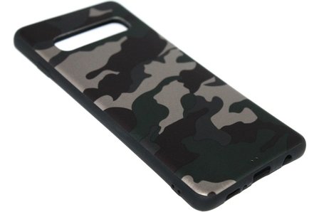 Groene camouflage back cover Samsung Galaxy S10 Plus