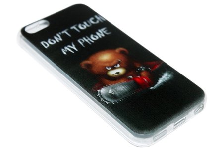 Don&#039;t touch my phone beren hoesje iPhone 5C