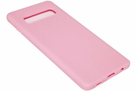 Roze siliconen hoesje Samsung Galaxy S10 Plus