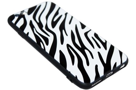 ADEL Siliconen Back Cover voor iPhone 6/6S - Zebra