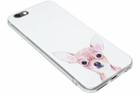 ADEL Siliconen Back Cover Hoesje voor iPhone 6(S) Plus - Chihuahua Hond