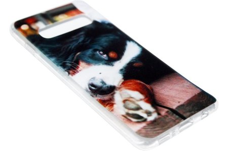 ADEL Siliconen Back Cover Hoesje voor Samsung Galaxy S10 - Berner Sennenhond