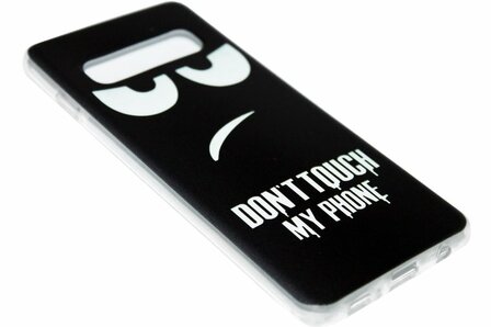 ADEL Siliconen Back Cover Hoesje voor Samsung Galaxy S10 - Don&#039;t Touch My Phone