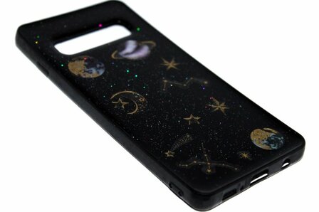 ADEL Siliconen Back Cover Hoesje voor Samsung Galaxy S10 - Heelal Ruimte